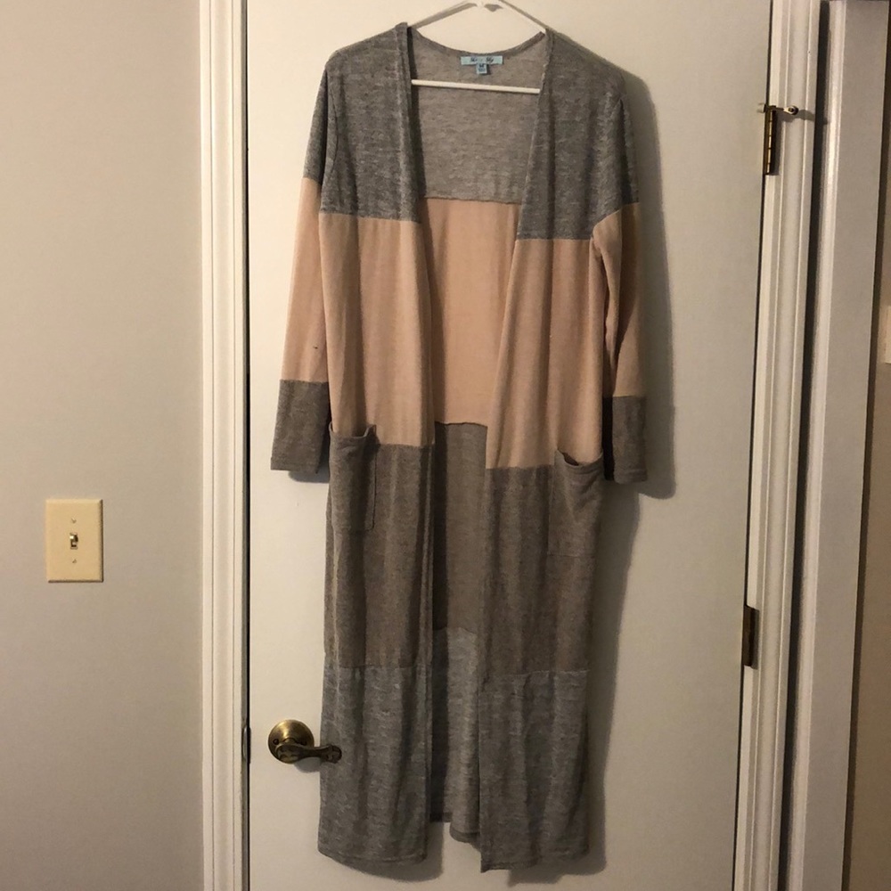 Color block Duster/cardigan